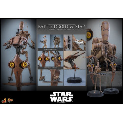 Set Figurine Battle Droid & STAP Hot Toys Star Wars