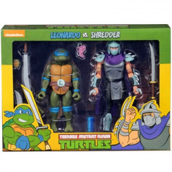 TORTUES NINJA Pack Figurines Leonardo vs Shredder  Neca