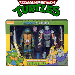  TORTUES NINJA Pack Figurines Leonardo vs Shredder  Neca