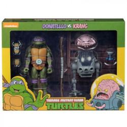 TORTUES NINJA Pack Figurines Donatello vs Krang Neca