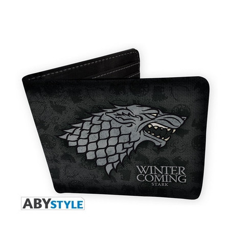 Portefeuille Game Of Thrones Stark - Design Vinyle - Emplacements Cartes Et Billets - Licence Officielle