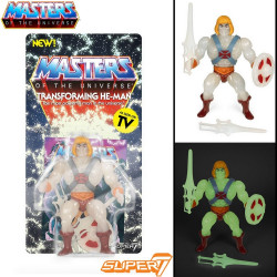  MAITRES DE L'UNIVERS Figurine He-Man Glow in the Dark Vintage Collection Super7