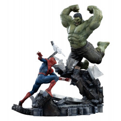 MARVEL COMICS Statue Art Scale Spider-Man vs Hulk Iron Studios