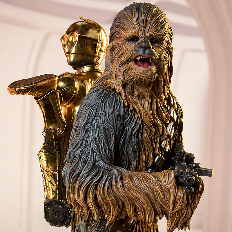 Statue Chewbacca and C-3PO Premium Format Sideshow Star Wars Episode V