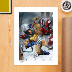 Impression Art Print Wolverine vs Omega Red Sideshow Marvel