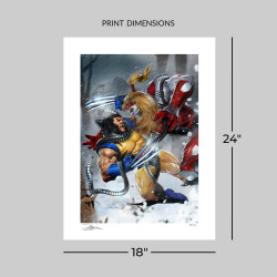 Impression Art Print Wolverine vs Omega Red Sideshow Marvel