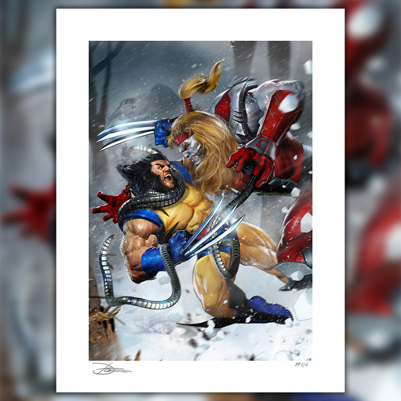 Impression Art Print Wolverine vs Omega Red Sideshow Marvel