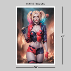 Impression Art Print Harley Quinn Sideshow DC Comics