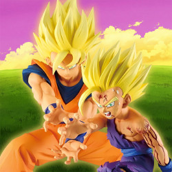 Figurine Father-Son Kamehameha Dragon Omnibus Battle Of Gods Ichibansho Bandai Dragon Ball Super