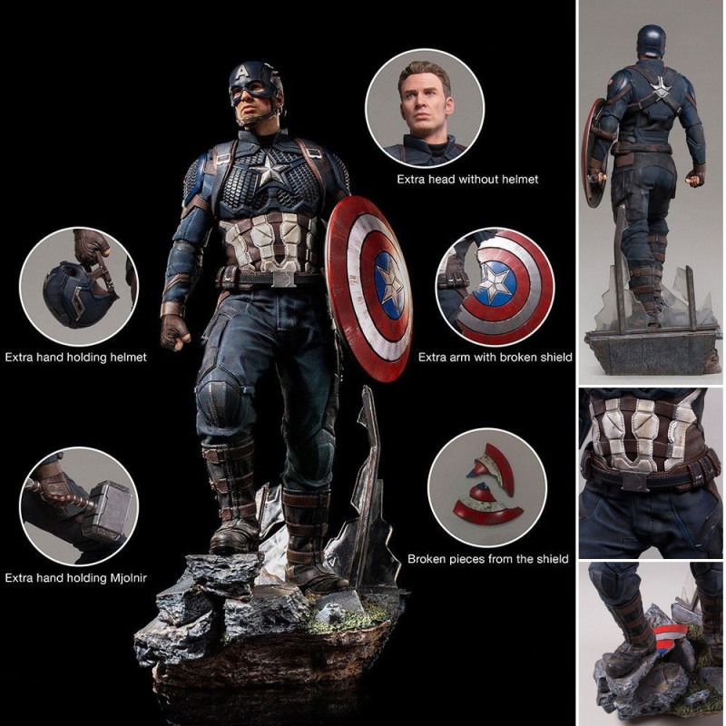 AVENGERS ENDGAME Statue Captain America Legacy Replica Deluxe Version Iron Studios