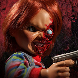 Poupée Parlante Pizza Face Chucky Designer Series MEGA Mezco Toyz Chucky