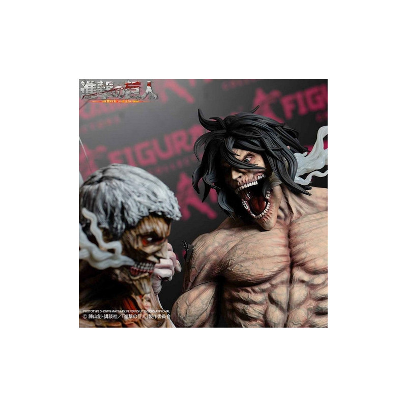 ATTACK ON TITAN Statue Elite Exclusive Eren Jaeger vs Armored Titan Figurama Collectors