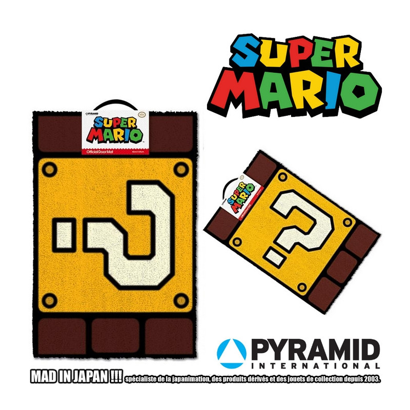SUPER MARIO Paillasson Question Mark Block Pyramid SUPER MARIO Paillasson Question Mark Block Pyramid