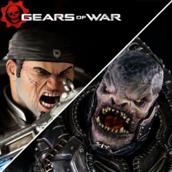 GEAR OF WARS Statue Marcus vs General RAAM HQS+ Tsume Art