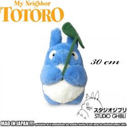  MON VOISIN TOTORO Peluche officielle Totoro Bleu Feuille 30 cm
