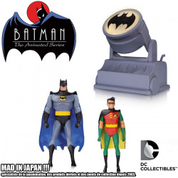 BATMAN ANIMATED figurines articulées Batman & Robin + Bat Signal DC Collectibles
