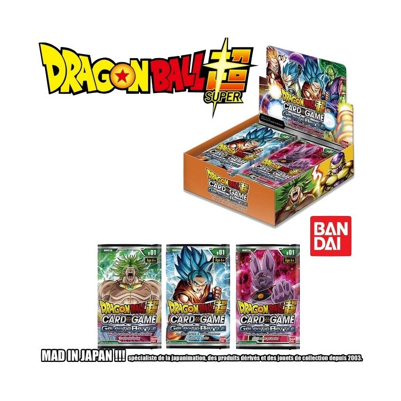 Cartes Dragon Ball Super - Booster deck et boîte