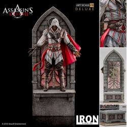  ASSASSIN'S CREED II Statue Art Scale Ezio Auditore Deluxe Iron Studios