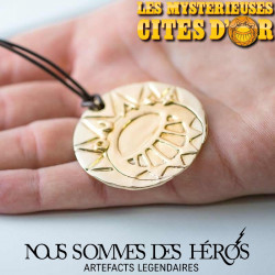  LES MYSTERIEUSES CITES D'OR Médaillon du Soleil Or 18 Carats NSDH