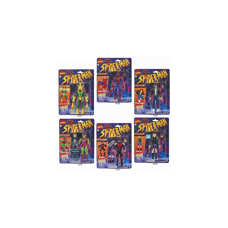 SPIDER-MAN Animated Set Figurines Marvel Retro Collection Wave 1 Hasbro SPIDER-MAN Animated Set Figurines Marvel Retro Collection Wave 1 Hasbro