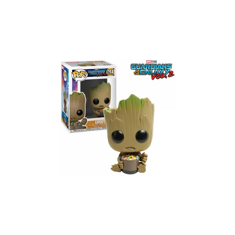 LES GARDIENS DE LA GALAXIE II figurine Funko POP Groot Groot With Candy  Bowl Exclu.