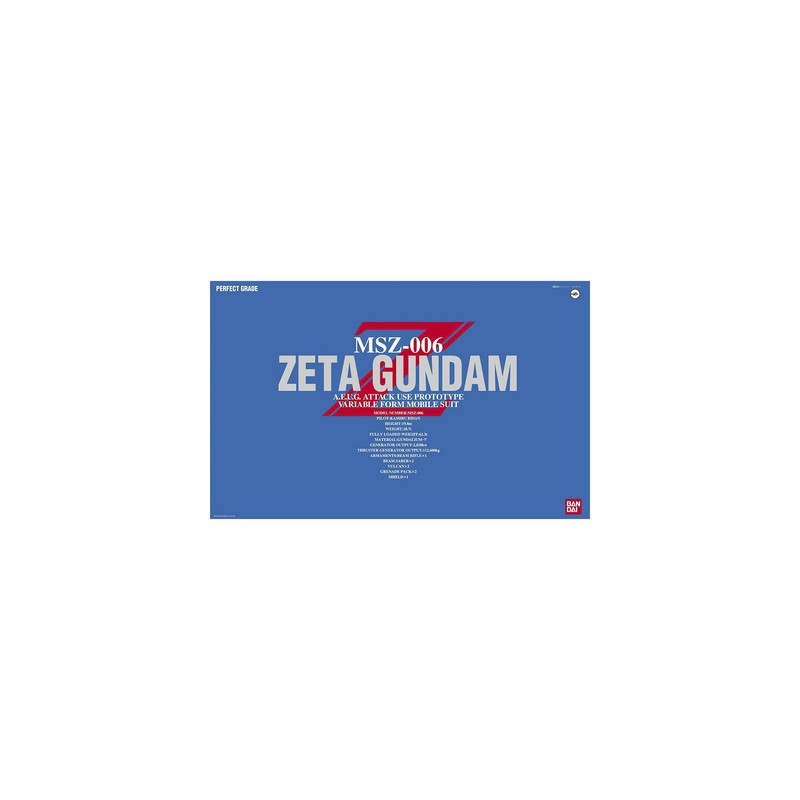 GUNDAM Perfect Grade MSZ-006 Zeta Gundam Bandai Gunpla GUNDAM Perfect Grade MSZ-006 Zeta Gundam Bandai Gunpla