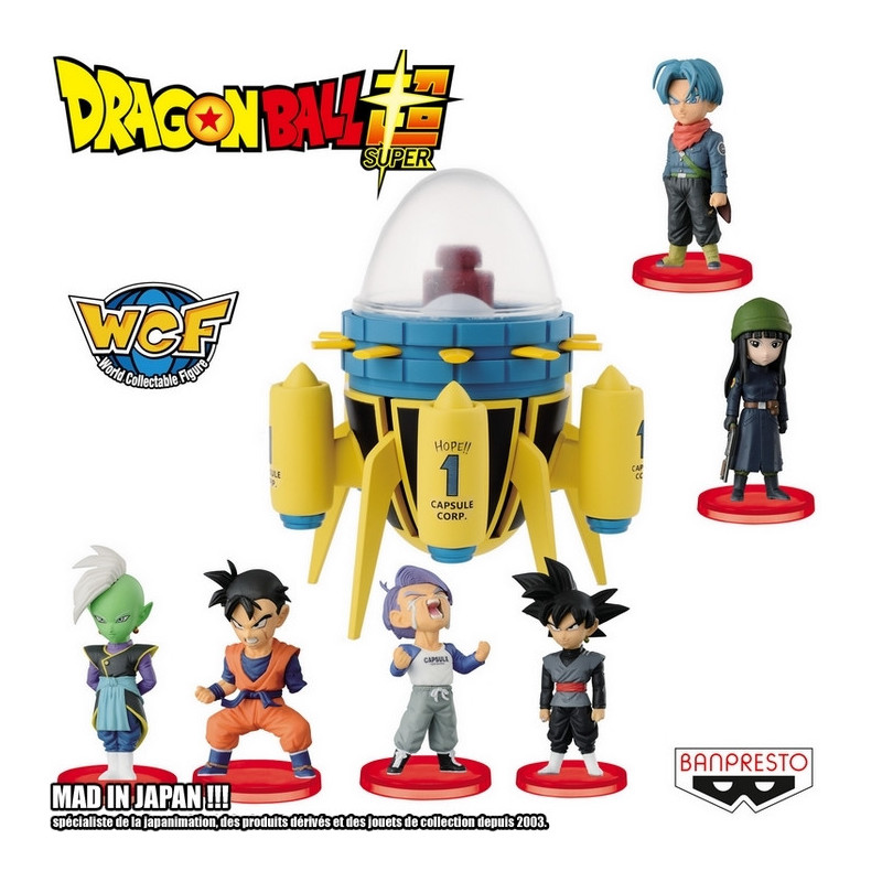 DRAGON BALL SUPER Pack Time Machine + figurines WCF Banpresto