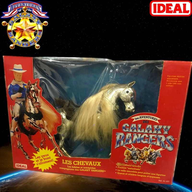 GALAXY RANGERS Cheval Robot Argenté Ideal