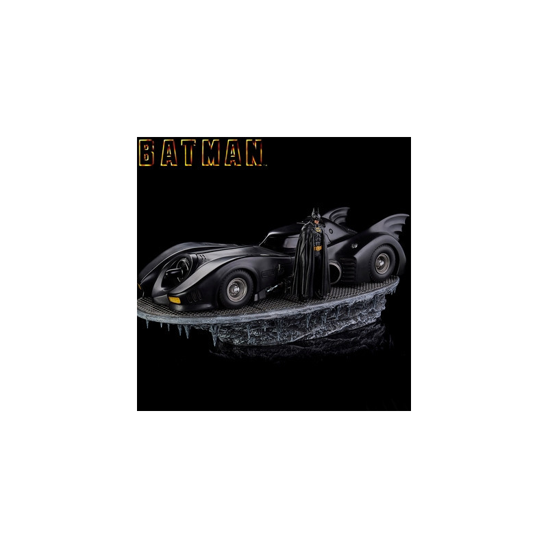 BATMAN 1989 Réplique Deluxe Batmobile Art Scale Iron Studios