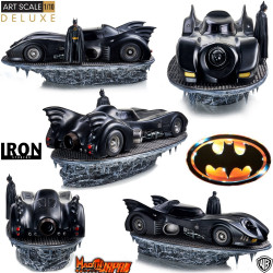  BATMAN 1989 Réplique Deluxe Batmobile Art Scale Iron Studios