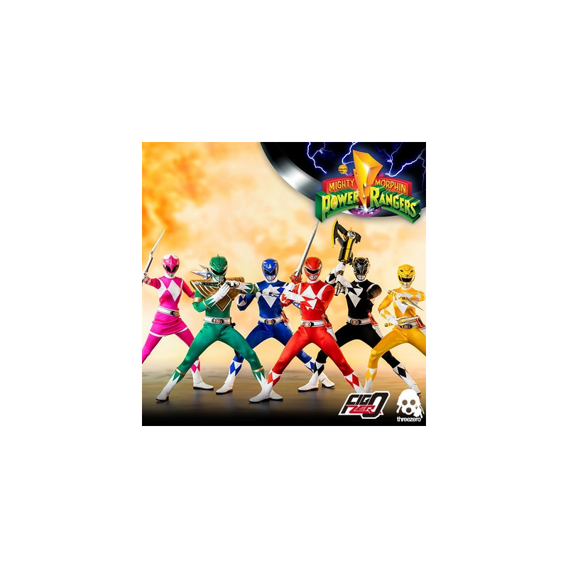 Mighty Morphin Power Rangers Pack Figurines Core Rangers + Green Ranger Threezero