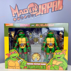  TORTUES NINJA Pack Figurines Michelangelo & Raphael Neca