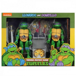 TORTUES NINJA Pack Figurines Leonardo & Donatello Neca Série 2