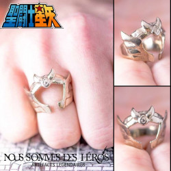  SAINT SEIYA Bague Chevalier Du Bélier Plaqué Or NSDH