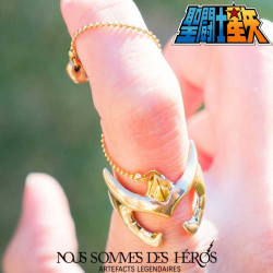  SAINT SEIYA Bague Chevalier Du Scorpion Plaqué Or NSDH