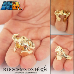  SAINT SEIYA Bague Chevalier Du Taureau Plaqué Or NSDH