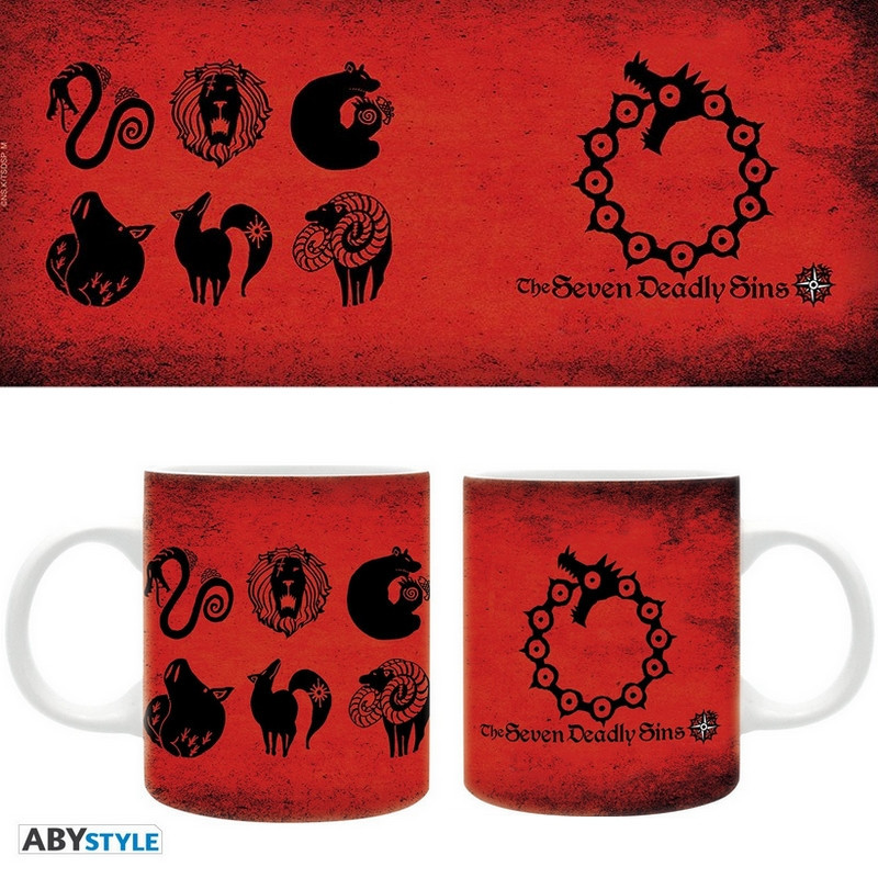THE SEVEN DEADLY SINS Mug Emblèmes Abystyle THE SEVEN DEADLY SINS Mug Emblèmes Abystyle