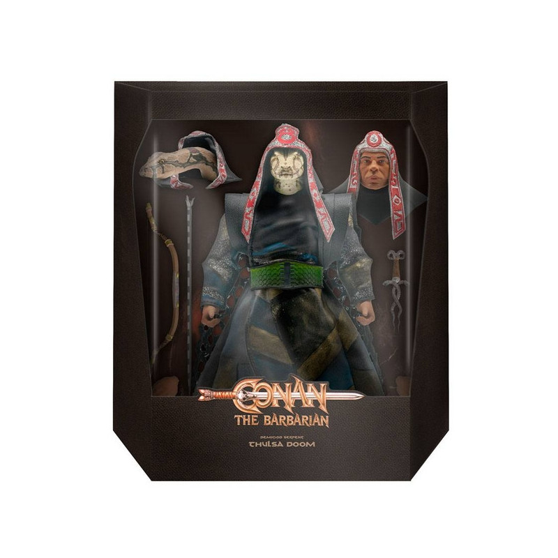 CONAN LE BARBARE Figurine Ultimates Thulsa Doom Demigod Serpant Super7