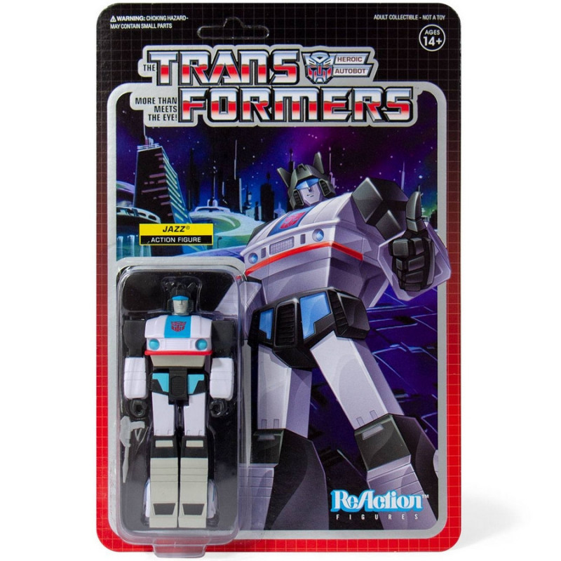 TRANSFORMERS Figurine ReAction Jazz Super7 TRANSFORMERS Figurine ReAction Jazz Super7