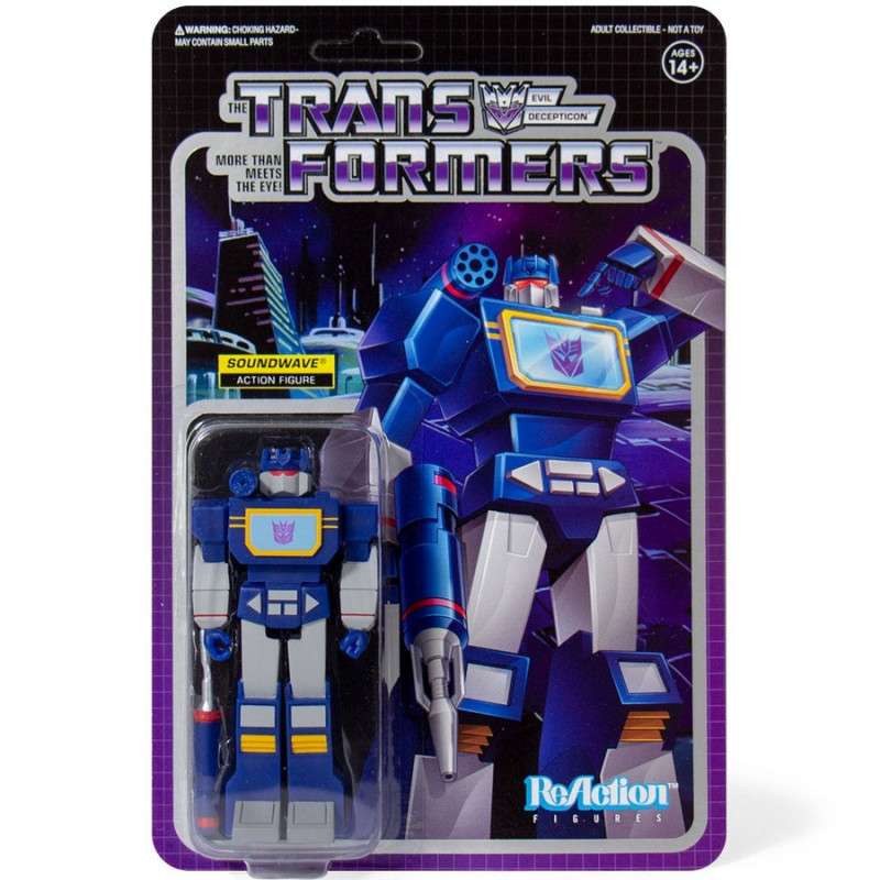 TRANSFORMERS Figurine ReAction Soundwave Super7