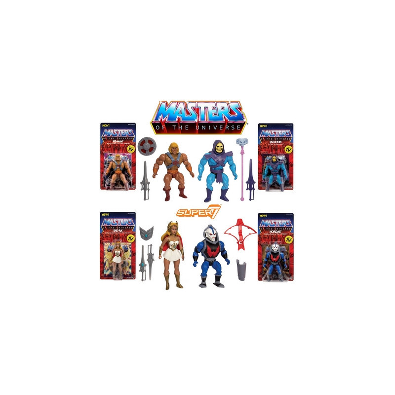 MAITRES DE L'UNIVERS Pack figurines Vintage Collection Super7 MAITRES DE L'UNIVERS Pack figurines Vintage Collection Super7