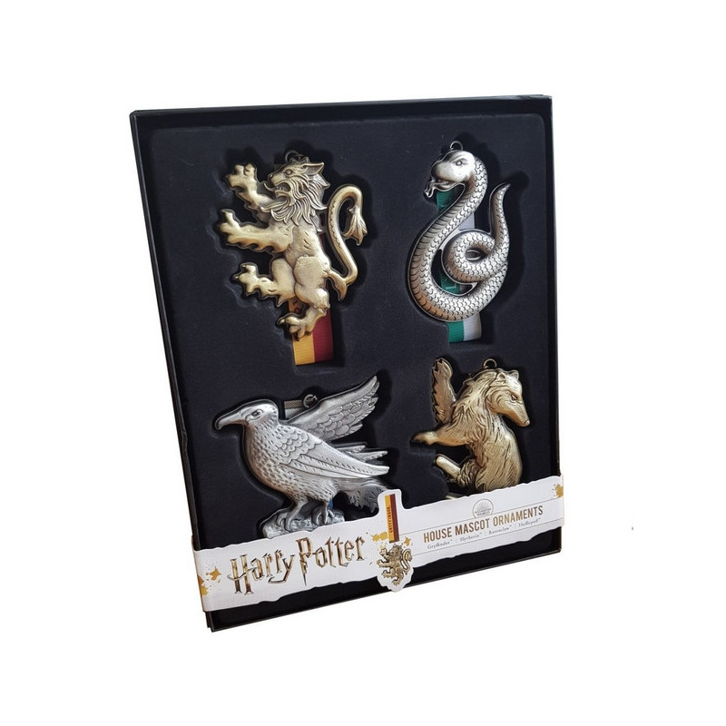 HARRY POTTER Coffret Ornements 4 Maisons Noble Collection