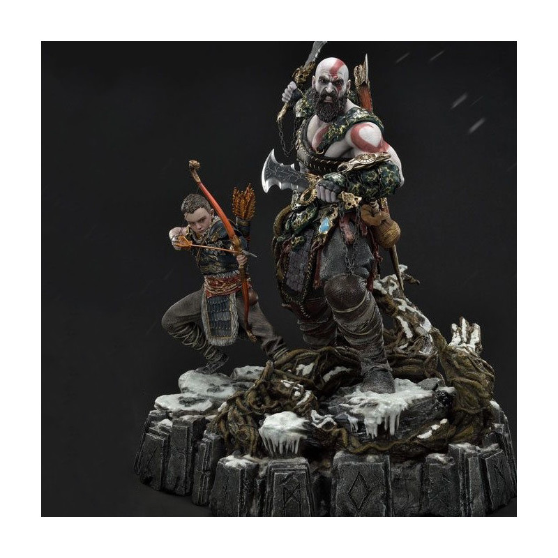 GOD OF WAR (2018) Statue Kratos & Atreus Deluxe Version Prime 1 Studio