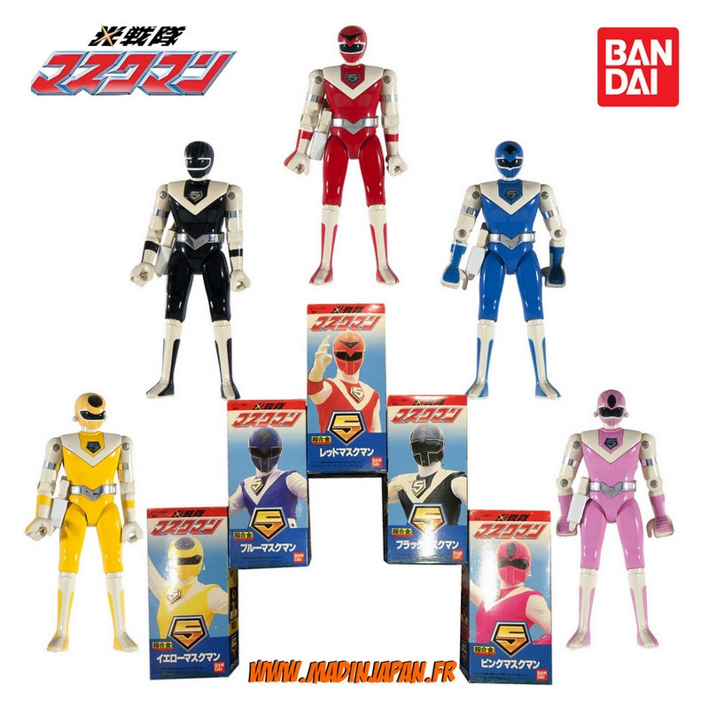 BIOMAN 2  MASKMAN pack 5 Forces Bandai Japon