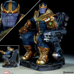  MARVEL COMICS Statue Thanos on Thron Maquette Sideshow