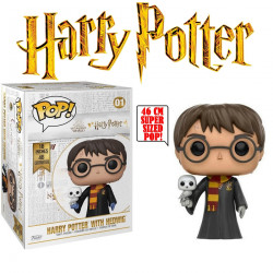 HARRY POTTER Figurine Harry & Hedwige Super Sized POP!